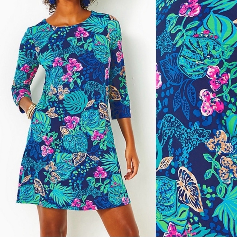 Lilly Pulitzer Solia ChillyLilly UPF 50 Dress - Low Tide Navy